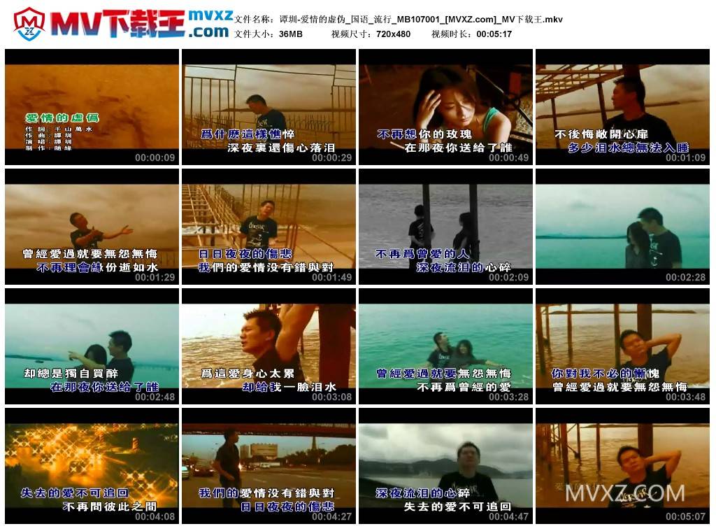 谭圳-爱情的虚伪_国语_流行_MB107001